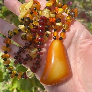 Natural Baltic Amber Varieties Necklace